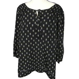Princess Vera Wang XL Tunic Blouse Flowers Side Slits High Low Light weight